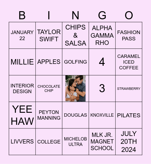 BRIDAL BINGO Card