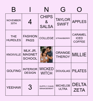 BRIDAL BINGO Card