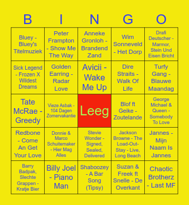 NATTE TIJSSENDAG 2024 Bingo Card