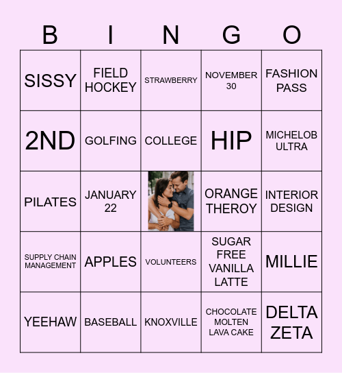 BRIDAL BINGO Card