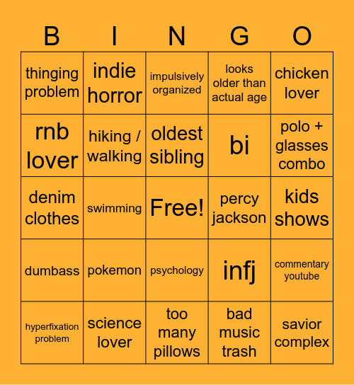 Sun Bingo Card