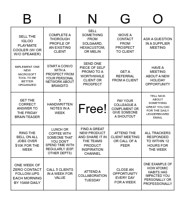 BRANDITO BINGO Card