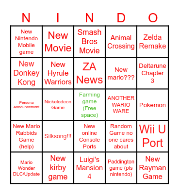 June 18th Direct BINGO Card