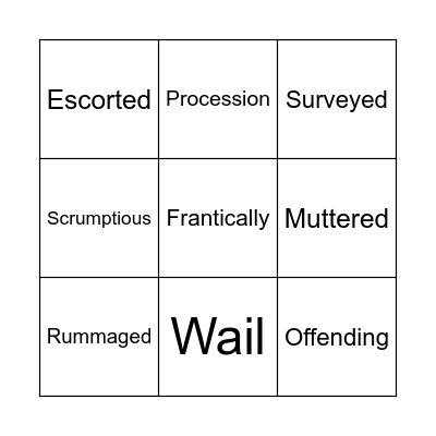 The Princess and the Pizza Bingo Card