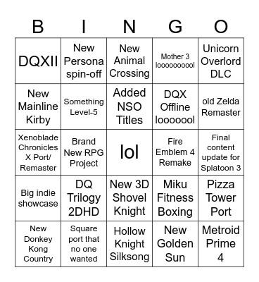 Direct 06/2024 Bingo Card