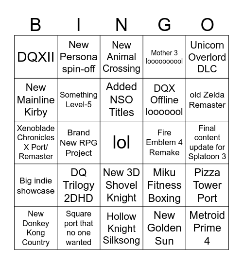 Direct 06/2024 Bingo Card