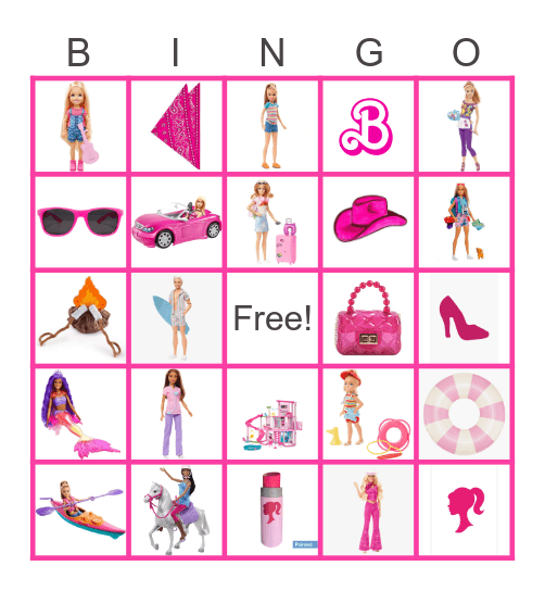 Barbie Bingo Card