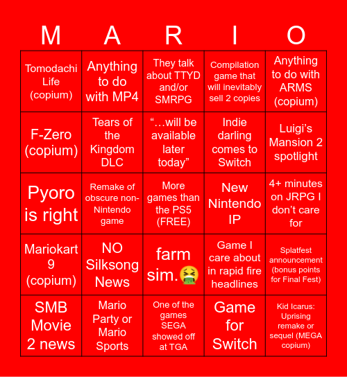 DIRECT BINGO 6/18/2024 Bingo Card