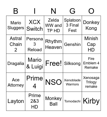 Direct Bingo Card