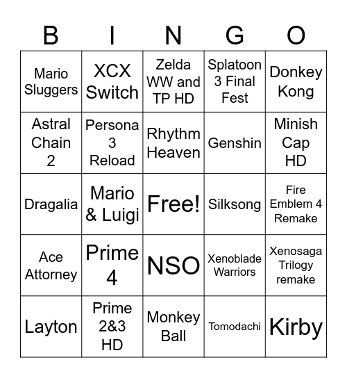 Direct Bingo Card