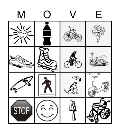 Getting Around Town Bingo Card