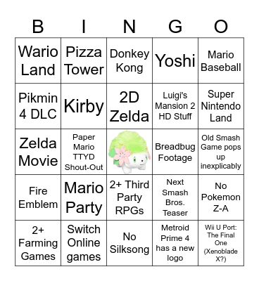Final Switch Direct (Probably) Bingo Card