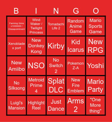 Direct 6.18.24 Bingo Card