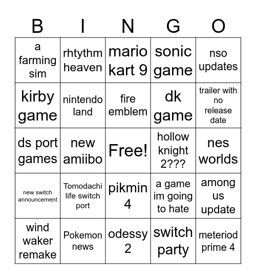 direct bingo Card