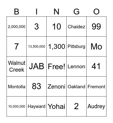 Civicorps Bingo - 2024!!! Bingo Card