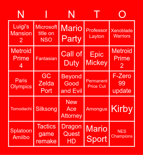 Bintengo Bingo Card