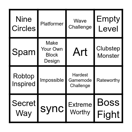 VERY COOL bingo :) Bingo Card