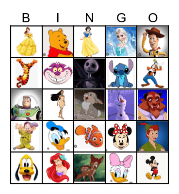 Disney Bingo Card