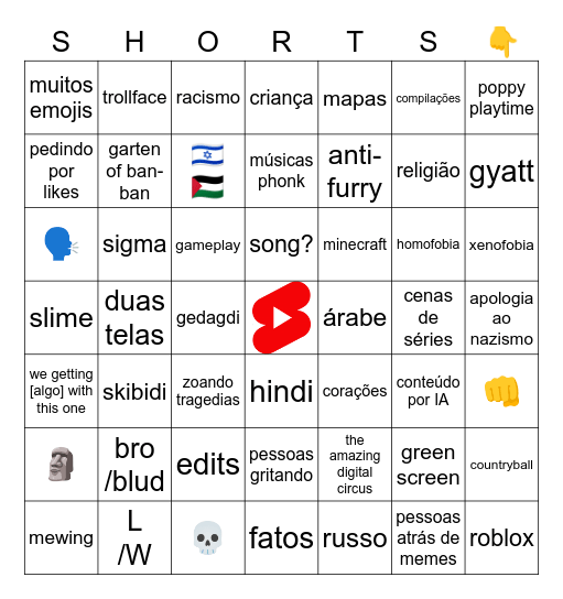 Bingo do YTSh ULTIMATE Bingo Card