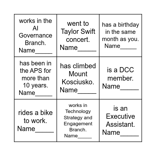 TDD BINGO - Find someone who..... Bingo Card