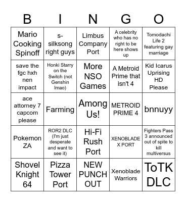 DIRECT Bingo Card