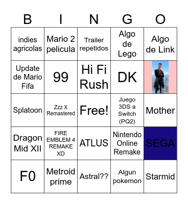 Nintendo x Steam Direct Bingo Card