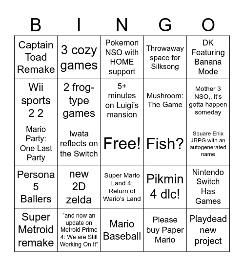 Lynn’s Direct Bingo Madness!!! Bingo Card