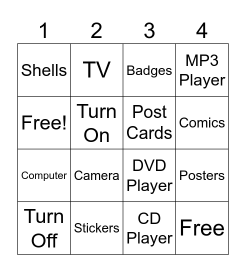 Unit 3 Bingo Card