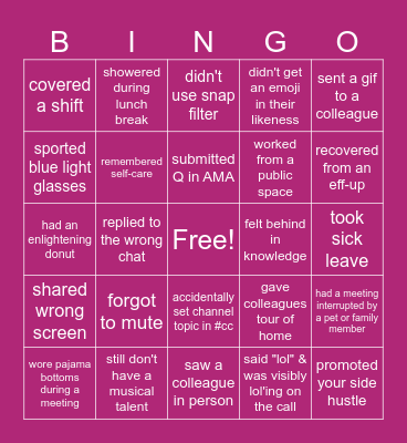 #2021fun in Slido Bingo Card