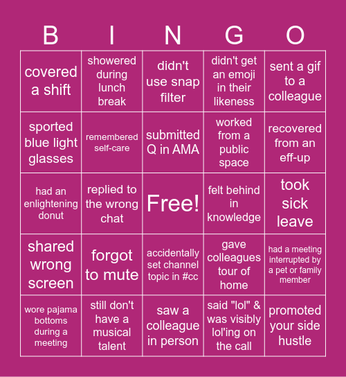 #2021fun in Slido Bingo Card