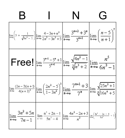 Sequence Bingo Card