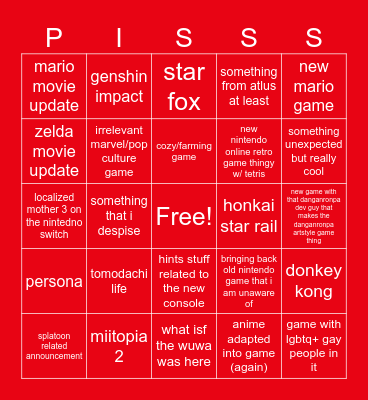 bing Bingo Card