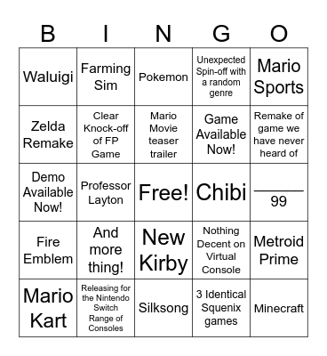 Direct Bingo Card