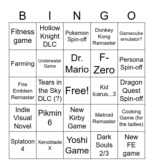 Phil's Bingo Card