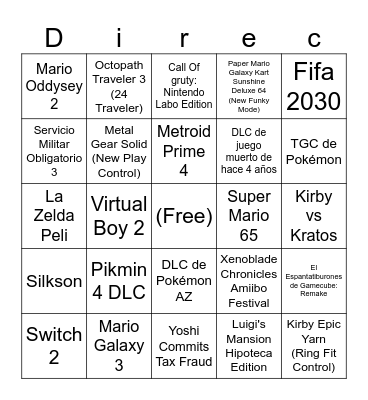 Bingo Direct Bingo Card