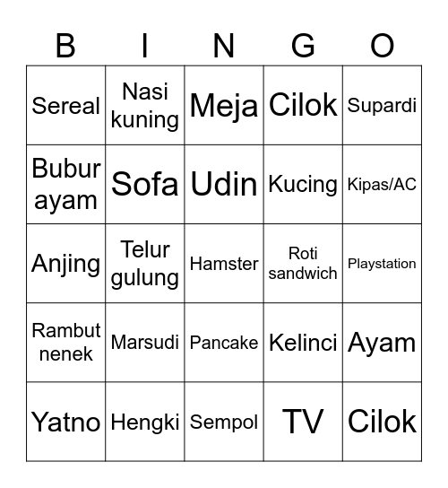 Jung Sungchan Bingo Card