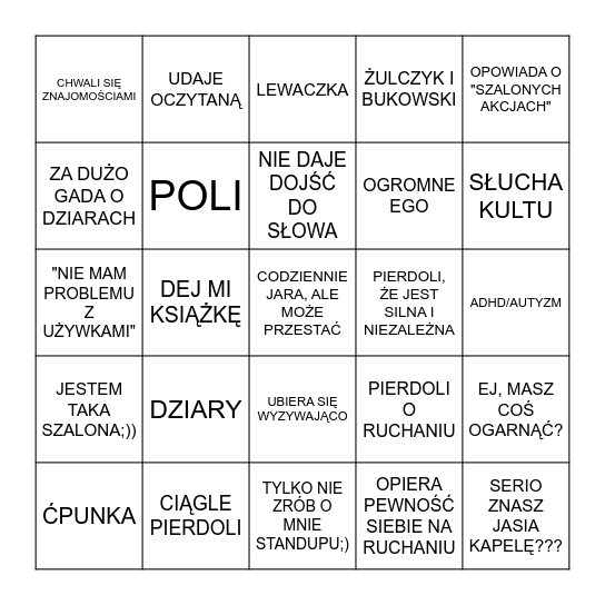 TYPIARY ŁASZKIEWICZA Bingo Card