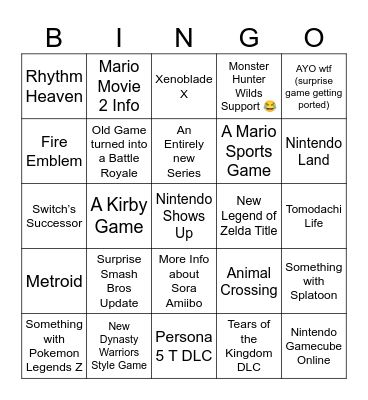 Direct Bingo Card