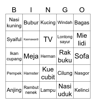 Sunwoo's Bingo Card