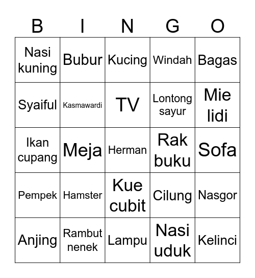 Sunwoo's Bingo Card