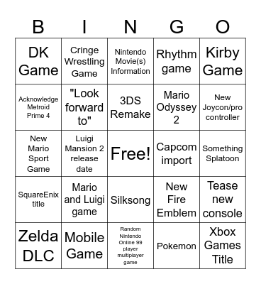 Tendo Direct Bingo Card