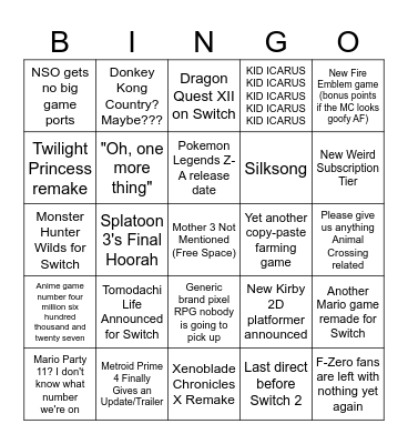 Direct Bingo 6/18/2024 Bingo Card