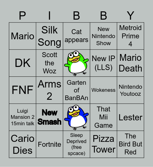 Shitendo Bingo Card