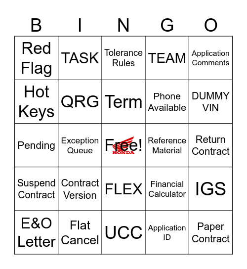 NPSC BINGO Card