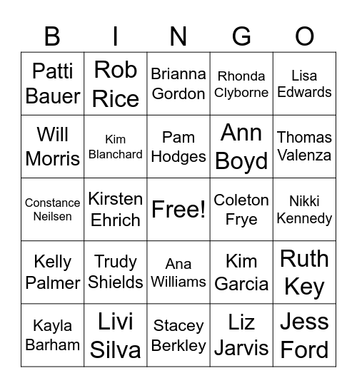 CSA Bingo Card
