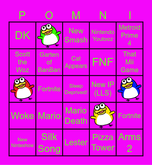 Shitendo Bingo Card