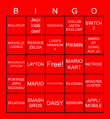 ND 2024 Bingo Card