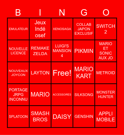 ND 2024 Bingo Card