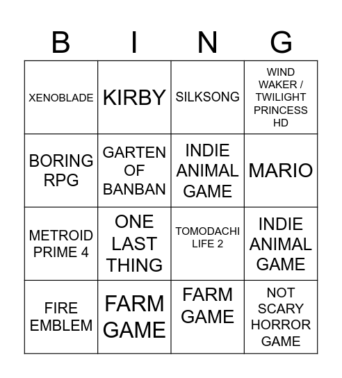 Direct June 2024 Bingo Card