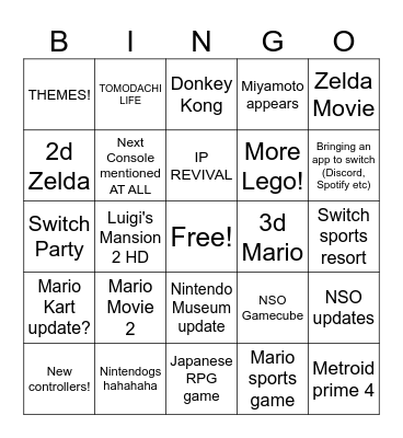 BINGO ND Bingo Card